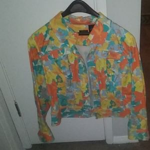 Multicolored denim jacket